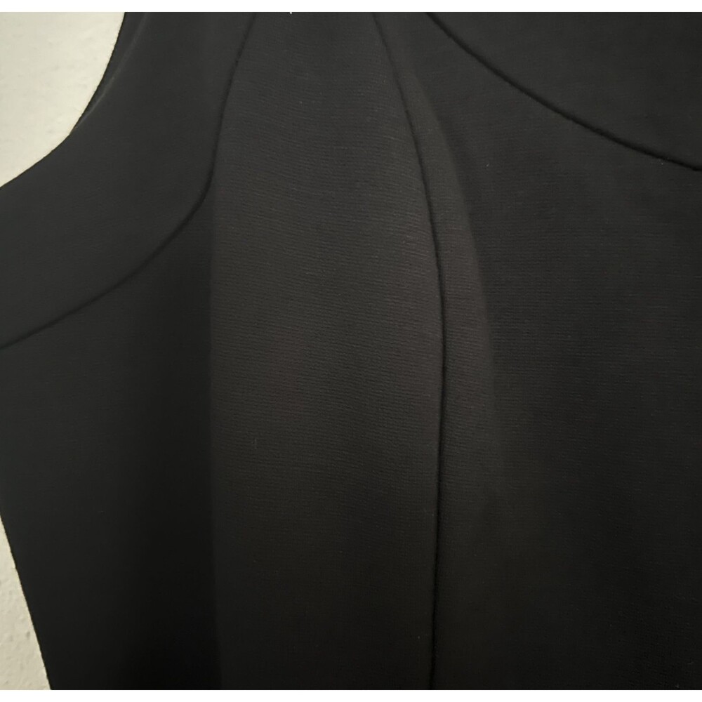 Eileen Fisher Dress M Black Stretch Ponte Minimalist Sleeveless NWT - Picture 5 of 12